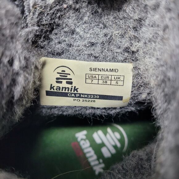 Kamik Sienna Mid Waterproof Winter Snow Boots Black Womens Sz 7M Made/CANADA 99% - Picture 11 of 11